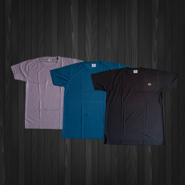 Men’s Solid Dry-Fit Sports T-Shirt (Combo of 3) – Quick-Dry, Breathable, Gym & Workout Tee