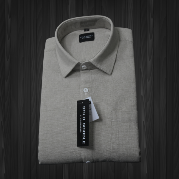 Men’s Solid Beige Cotton Linen Shirt – Premium Comfort, Breathable Fabric, Regular Fit - Image 6