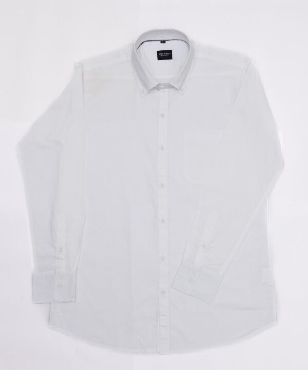 Men’s White Cotton Shirt – 100% Pure Cotton, Breathable, Classic Fit