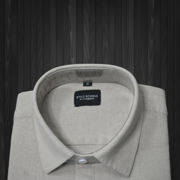 Men’s Solid Beige Cotton Linen Shirt – Premium Comfort, Breathable Fabric, Regular Fit - Image 7