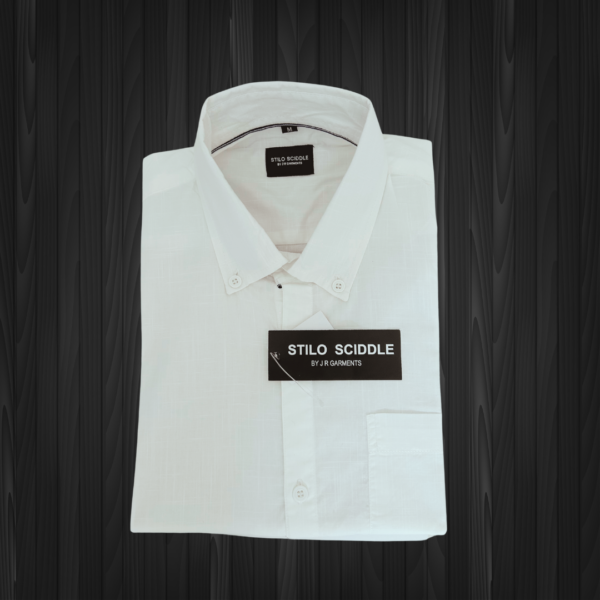 Men’s White Cotton Shirt – 100% Pure Cotton, Breathable, Classic Fit - Image 3