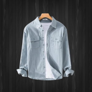 Men’s Light Blue Denim Shirt – Casual & Stylish