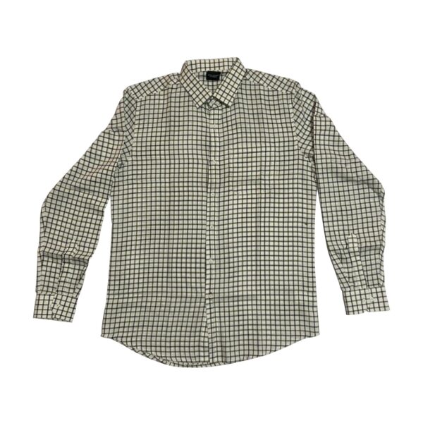 Men's Cotton White Checks Shirt - Image 3