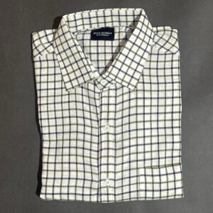 Men's Cotton White Checks Shirt